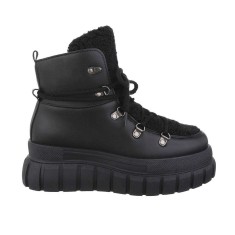 Botine dama piele ecologica, Negru - 41