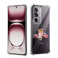 Husa antisoc pentru oppo reno12 pro, airbag pro, clear, girl power foto
