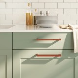 vidaXL M&acirc;nere de dulap, 20 buc., bronz, 192 mm, oțel inoxidabil