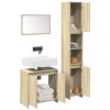 VidaXL Set mobilier de baie, 3 piese, stejar sonoma, lemn prelucrat 3324974