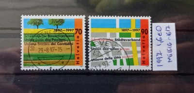 TS21 - Timbre serie Elvetia 1997 Mi1616 -1617 foto