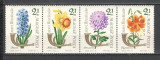 Ungaria.1963 Ziua marcii postale:Flori-streif DF.156, Nestampilat