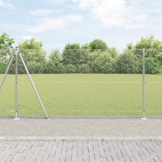 vidaXL Set de &Icirc;ngrădire Set de 2 Oțel Zincat 25 x 1.2 m Durabil
