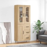 vidaXL Dulap &icirc;nalt, stejar sonoma, 69,5x34x180 cm, lemn compozit