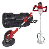Einhell TC-DW 225 + TC-MX 1400-2 E - Slefuitor pentru pereti 600 W 225 mm valiza plastic + Masina de amestecat 1400 W 133 mm