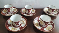 Antichitate, foarte vechi SERVICIU cafea PORTELAN EXTREM DE FIN