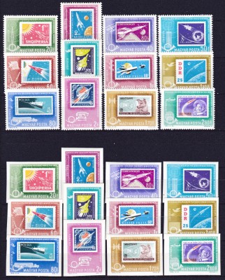 DB1 Cosmos Ungaria 1963 12 V. NDT + DT MNH 2 poze Atentie foto