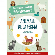 Carte de activitati Montessori. Animale de la ferma foto