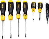 STANLEY Set de 6 surubelnite Cushion Grip si tester tensiune