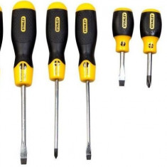 STANLEY Set de 6 surubelnite Cushion Grip si tester tensiune