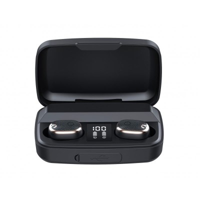 Resigilat Casti Smart Techstar&amp;reg; TWS S17S , Wireless, Bluetooth V5.0, HD Audio, Touch, IPX4, iOS, Android, 1500mAh, Type-C, Negru foto