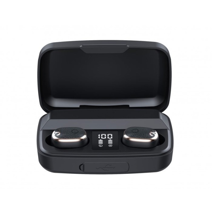 Resigilat Casti Smart Techstar&reg; TWS S17S , Wireless, Bluetooth V5.0, HD Audio, Touch, IPX4, iOS, Android, 1500mAh, Type-C, Negru