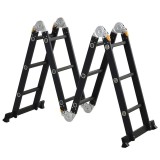Scara aluminiu, multifunctionala, 4 tronsoane, 3 trepte, max 150 kg, 1.03-3.7 m