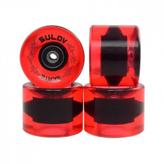 Set 4 roti skateboard DHS, 60 x 45 mm, Rosu