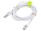 Cablu USB 2.0 Goobay Apple Lightning - USB A, 2m, Alb, Silicon