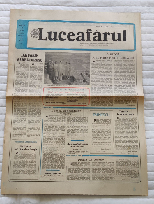 Ziarul LUCEAFĂRUL (16 ianuarie 1988) Nr. 3
