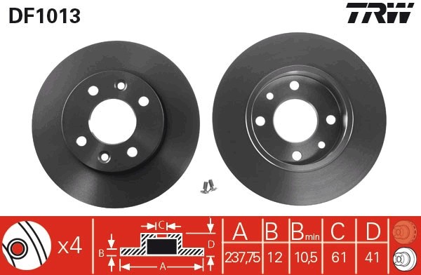 TRW DF1013 Disc frana