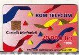 bnk card Cartela telefonica de colectie - P-10b 1996 20000 lei Abstracta