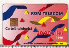 bnk card Cartela telefonica de colectie - P-10b 1996 20000 lei Abstracta