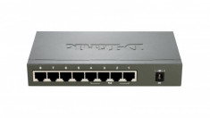 Switch D-Link DES-1008PA, 8 porturi 10/100Mbps, 4 porturi PoE 802.3af, desktop, fara management foto