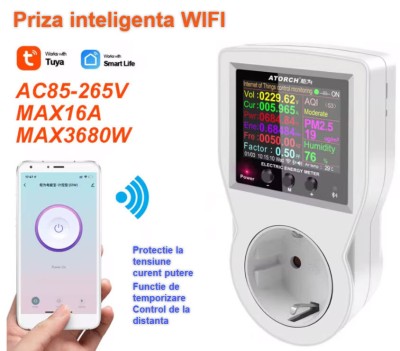 Priza WIFI smart meter 16A TUYA foto