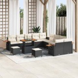 Cumpara ieftin Set de canapele pentru grădină 13 pcs Negru Rattan poli