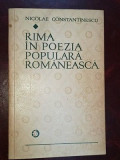 Rima in poezia populara romaneasca- Nicolae Constantinescu