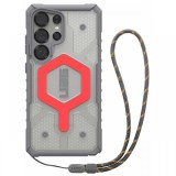 UAG Husa Pathfinder Clear Magnetic Samsung Galaxy S25 Ultra Active Lava Lanyard