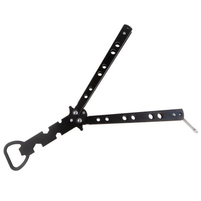 Briceag antrenament DEPOX&amp;reg;, Party Opener, deschizator capace, otel inoxidabil, 22.5 cm, negru foto