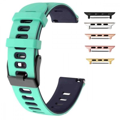 Curea din silicon compatibila cu Apple Watch 9|8|7|6|5|4|3|2|1 Series, 49mm|45mm|44mm|42mm, Tea Green foto