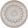 VidaXL Covor din iută &icirc;mpletită cu imprimeu, 90 cm, rotund 245339