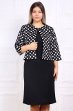 Sacou dama elegant cu buline negruMarimea, Yves
