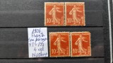 1906 Franta semanat.Y.T.135 -4 val-nestamp., Stampilat