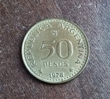 C50 - Moneda foarte veche - Argentina - 50 pesos - 1978, America Centrala si de Sud