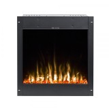 Semineu electric incorporabil Gangs 28, Art Flame, 5 niveluri a luminozitatii flacarilor, Termostat, Cristale si busteni si pietre