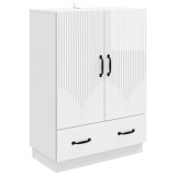 vidaXL Bufet Alb foarte lucios 66 x 34,5 x 92 cm Lemn prelucrat 895359