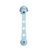 Cumpara ieftin Blocator siguranta copii, albastru 24 x 5 cm, inchidere reglabila flexibila cu model catel, protectie pentru dulapuri, sertare si mobilier