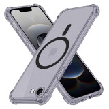 Husa iPhone 16e Silicon Magsafe Transparenta &amp;amp; Gri