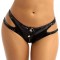 Bikini cu Decupaje, Wetlook, Negru, M