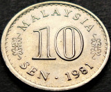 Cumpara ieftin Moneda 10 SEN - MALAEZIA, anul 1981 *cod 5304 = UNC, Asia