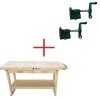 Banc de lucru pentru tamplarie Troy 25924, 1640 x 500 x 820 mm + 2 x Menghina tamplarie extensibila Troy 25049,