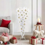 vidaXL Brad de Crăciun artificial cu 150 LED Alb 120 cm PVC și Oțel 3426692