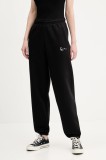 Karl Kani pantaloni de trening femei, culoarea negru, neted, 61030058