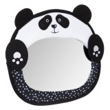 Oglindă Auto Bebe, Honey Baby, Ursuleț Panda, Dimensiuni 31x25cm, Negru-Alb, Oem