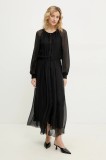 Answear Lab rochie din mătase culoarea negru, maxi, dreaptă