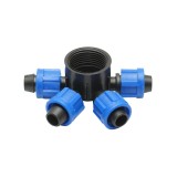 Distribuitor pentru banda picurare 17 mm cu 4 iesiri pentru irigatii