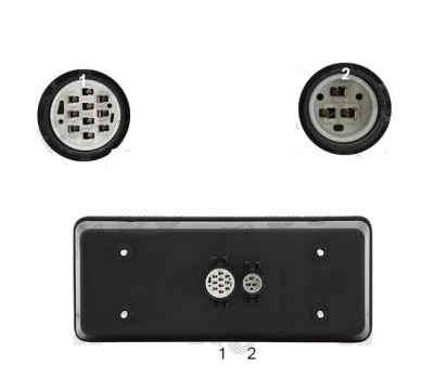 Stop, lampa spate IVECO EUROCARGO, 01.1991-12.2002, DEPO, partea stanga, cu lampa ceata spate;tip bec P21W+R5W; foto