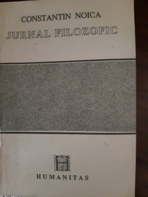 Jurnal filozofic Constantin Noica 1990 foto