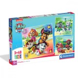 Puzzle Clementoni, Paw Patrol, 3 x 48 piese