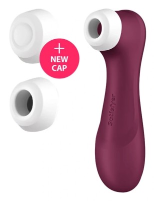 Stimulator Pro 2 Generation 3, 11 Viteze Suctiune, 12 Moduri Vibratii, Silicon, USB, IPX 7, Visiniu foto